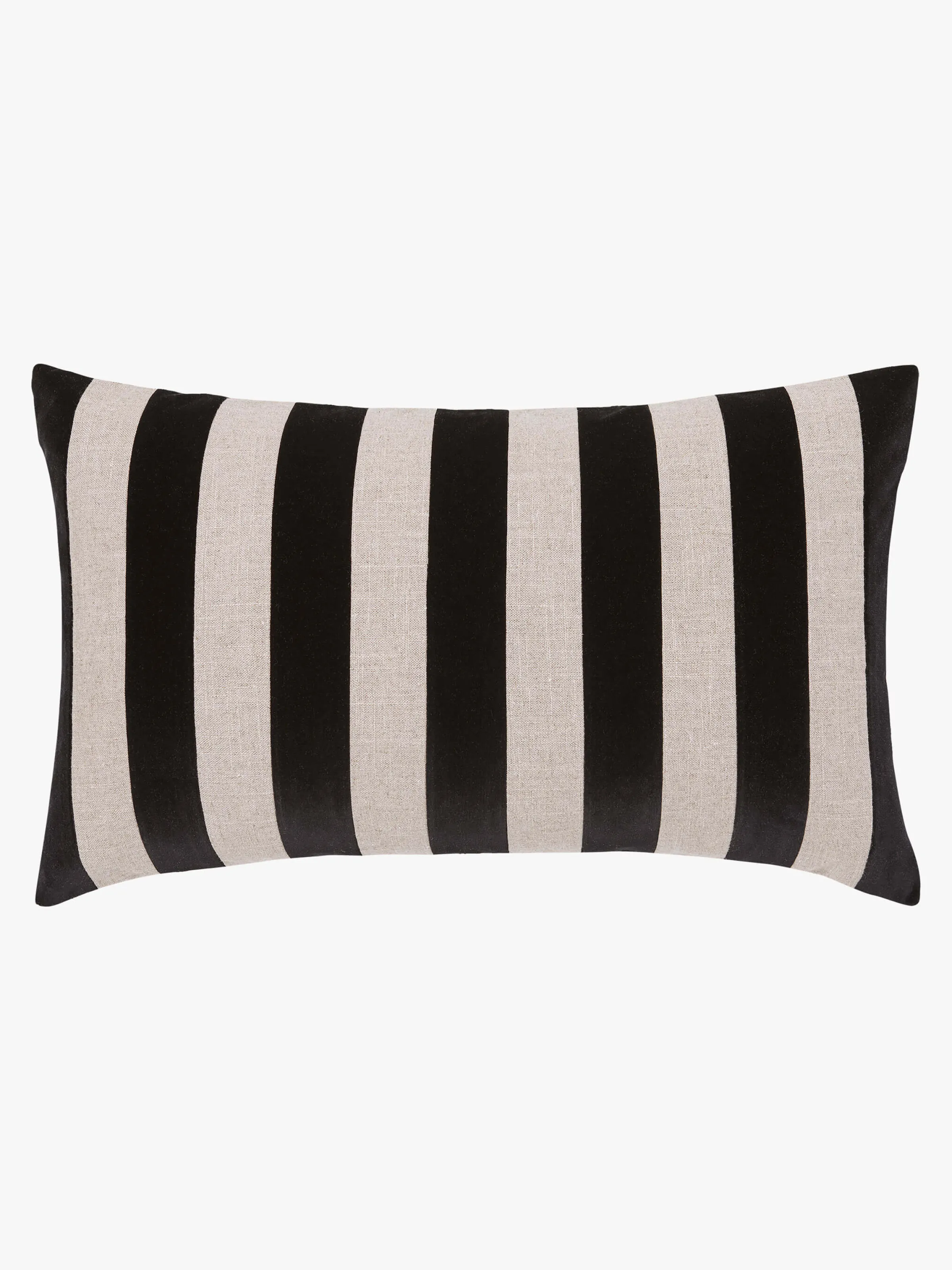 L&M Home Etro Black Stripe Velvet Cushion Cheap